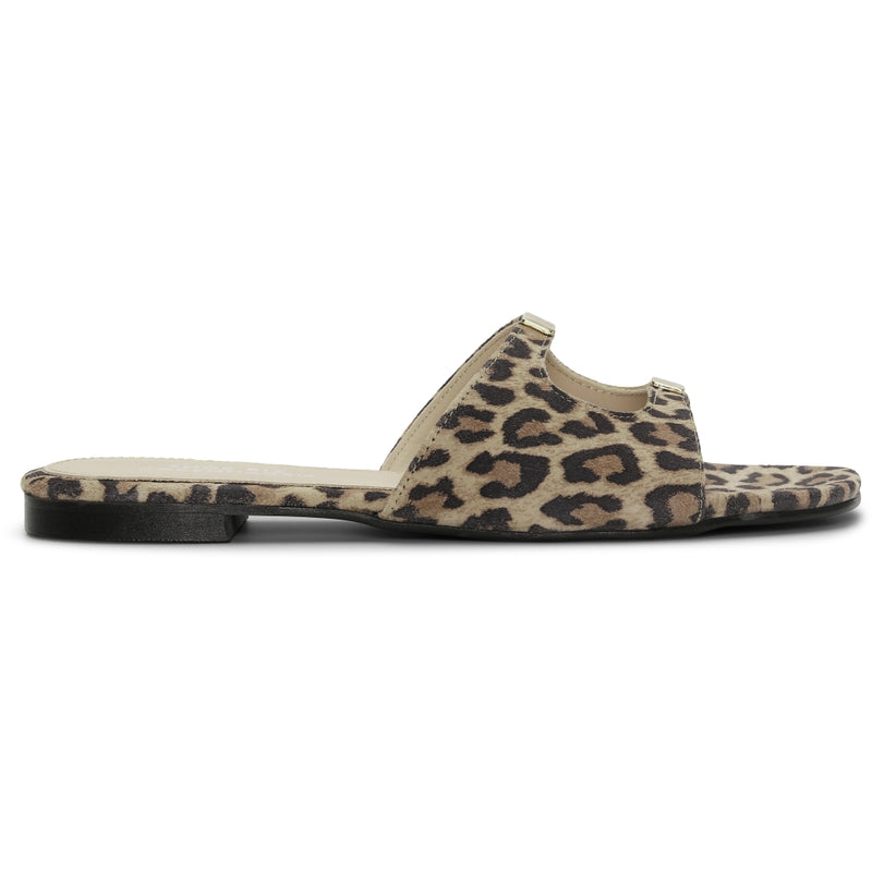 Shoe Biz Elina Black Sandal Leopard