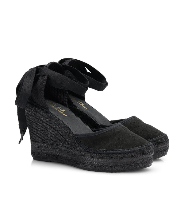 Shoe Biz Frey Tie 7 Espadrilla Black / Black