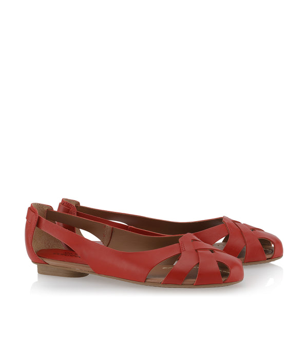 Shoe Biz Hanneine Ballerina Red