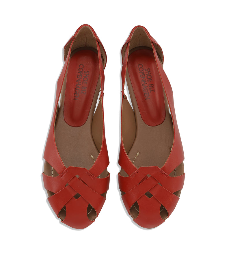 Shoe Biz Hanneine Ballerina Red