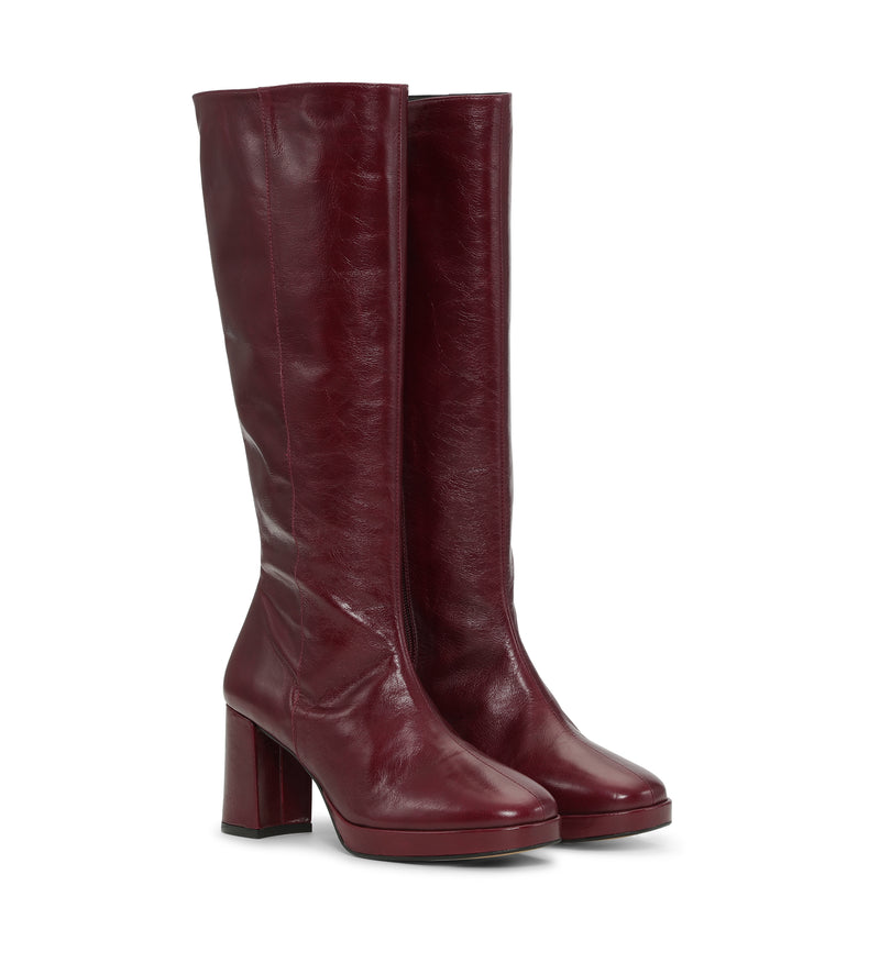 Shoe Biz Kitt Long Long Boot Ruby