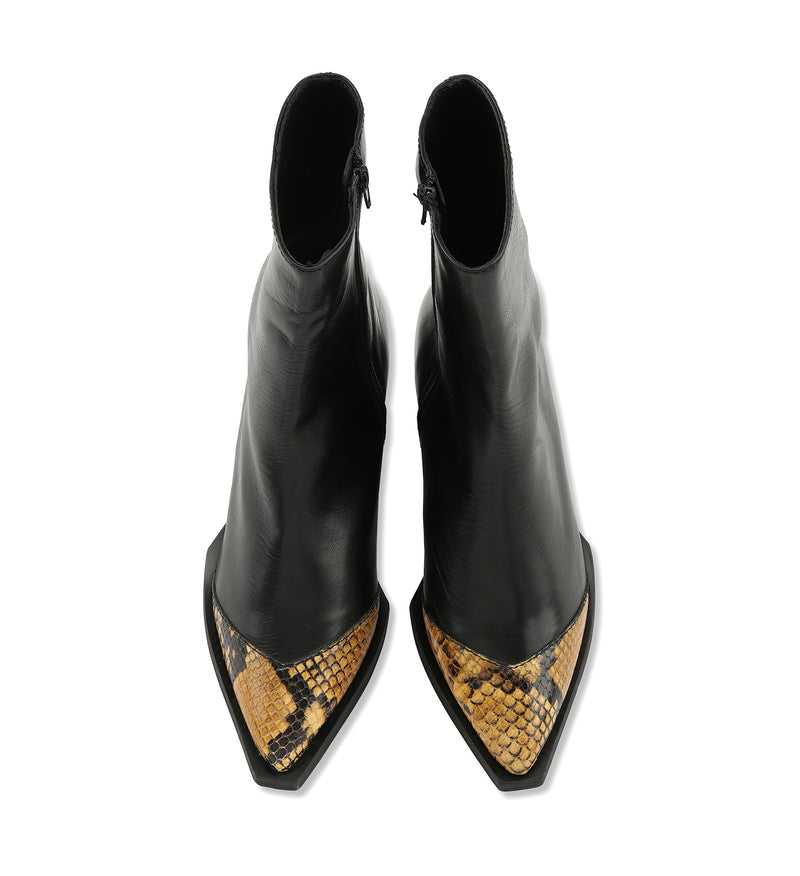 Gardenia Copenhagen Lisbon Short Boot Snake Yellow / Black