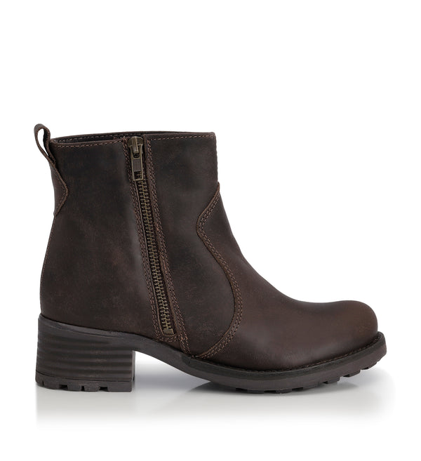 Shoe Biz Pia Short Boot Dark Brown