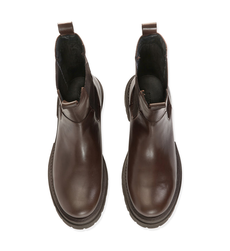Shoe Biz Prima Short Boot Dark Brown