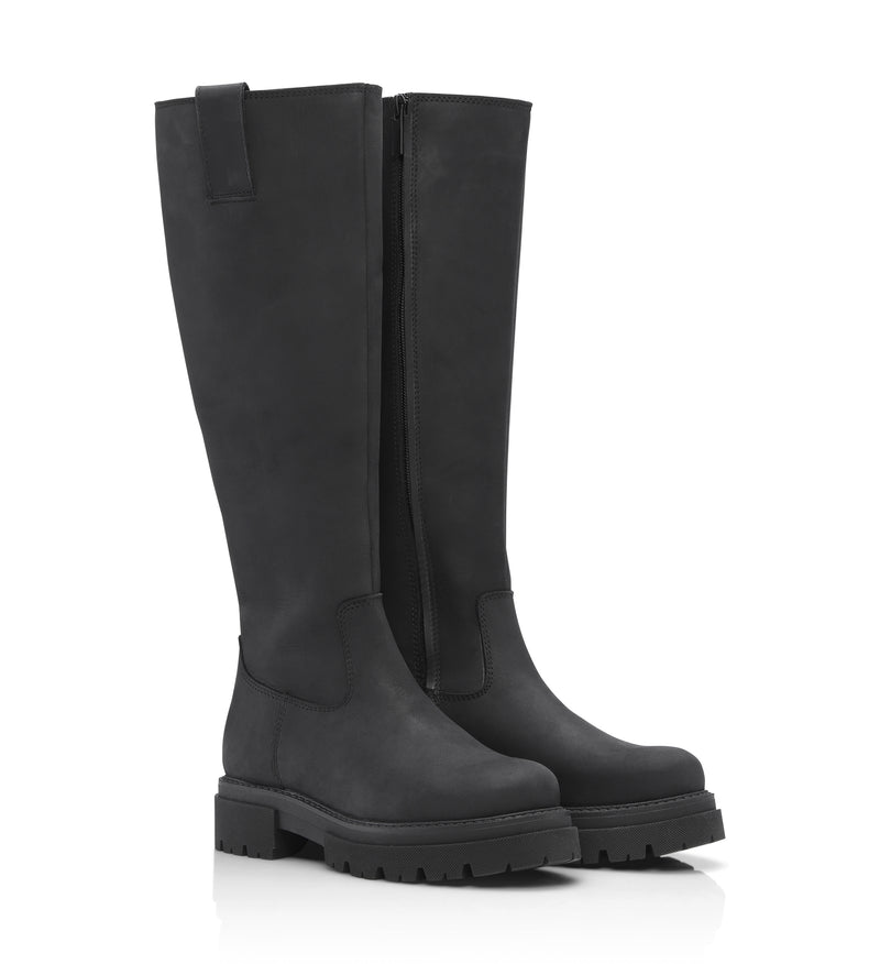 Shoe Biz Skin Long Boot Black