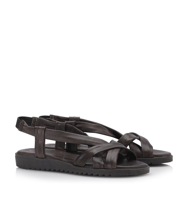 Shoe Biz Stellaro Sandal - Soft Dark Brown