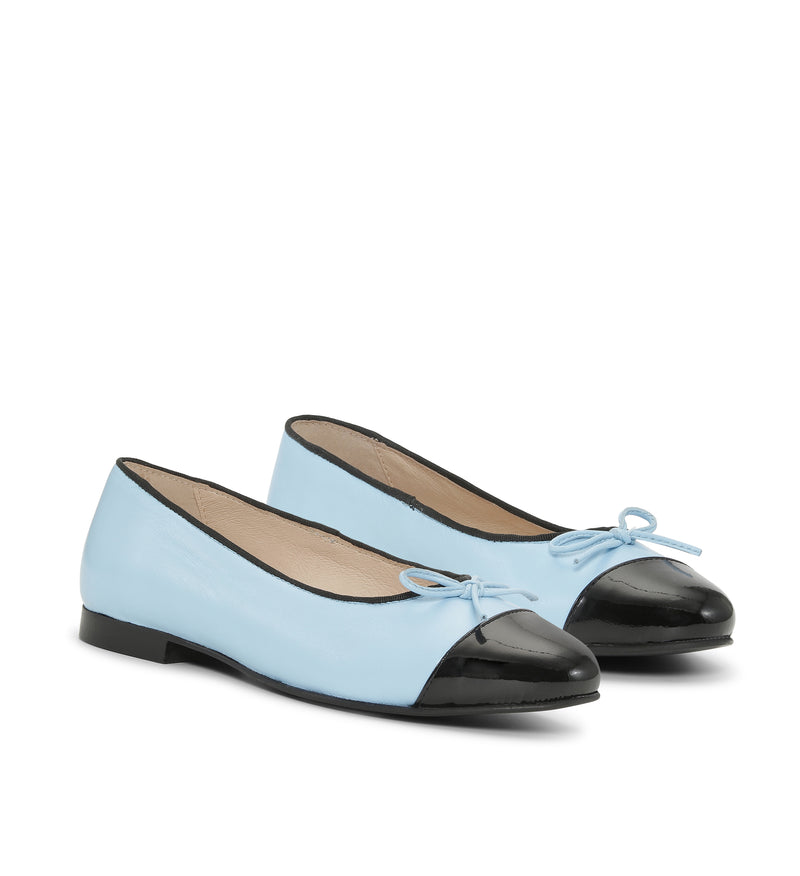 Shoe Biz Stine Ballerina Sky Blue / Black