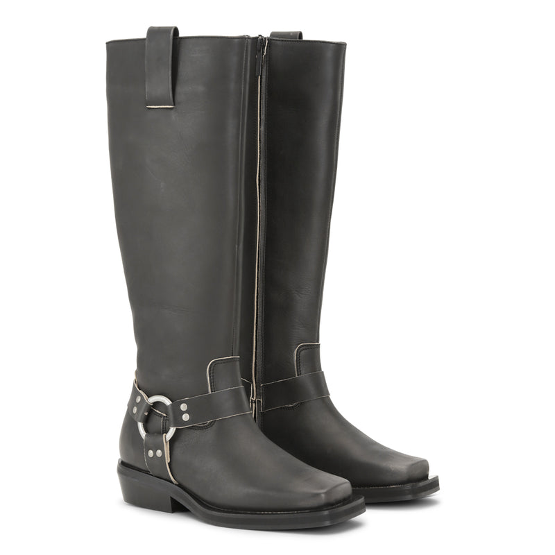 Shoe Biz Triton Long Boot Black