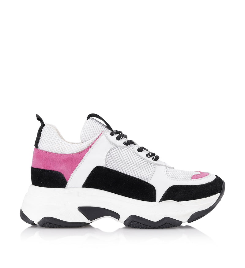 Shoe Biz Rad Pink Mix Sneaker White / Pink /Black