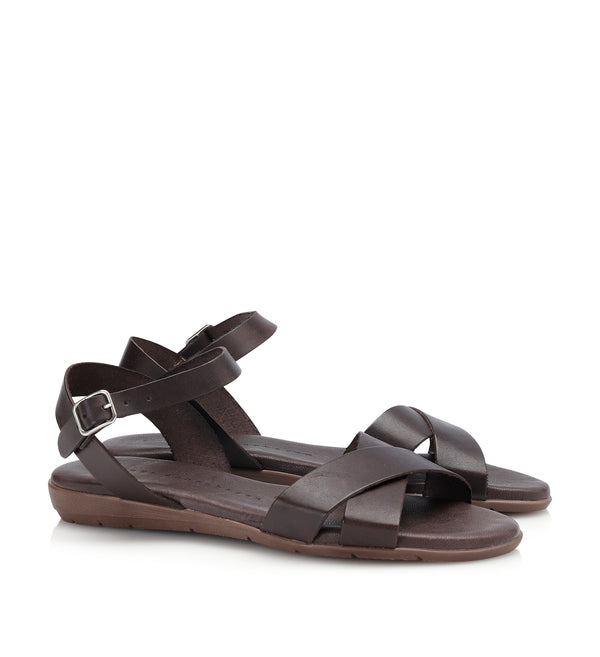 Shoe Biz Siva Sandal - Soft Dark Brown