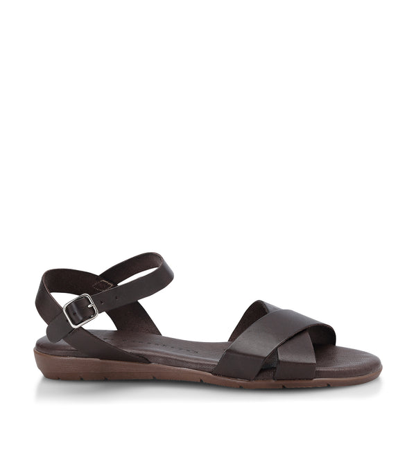 Shoe Biz Siva Sandal - Soft Dark Brown