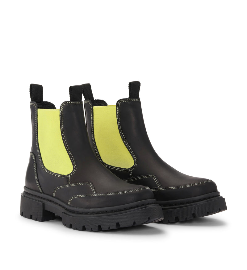 Shoe Biz Ulrica Short Boot Black / Yellow