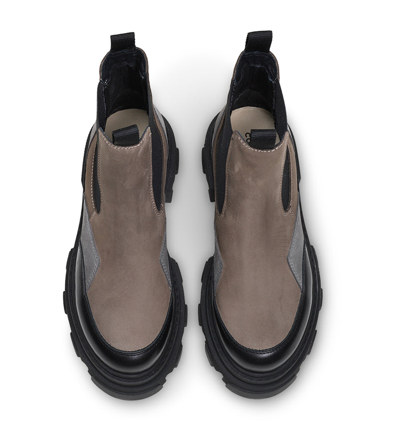 Shoe Biz Ulrica Short Boot Taupe / Grey / Black